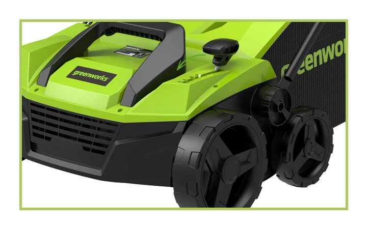 Регулировка глубины одним движением Центральная регулировка глубины обработки аэратора позволяет легко регулировать положение вала одним движением.