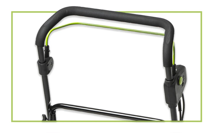 Рукоять аэратора Верхняя рукоять прорезинена, это предотвратит скольжение рук во время работы.