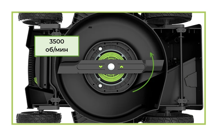 Дает возможность косить более жесткую траву и обеспечивает более четкий срез