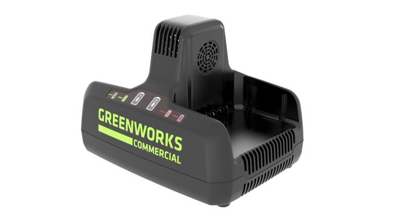  Быстрое зарядное устройство для 2-х аккумуляторов Greenworks G82C2, 82V (1)