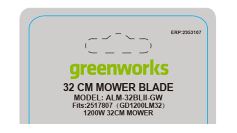  Нож 32 см для газонокосилки Greenworks (1)