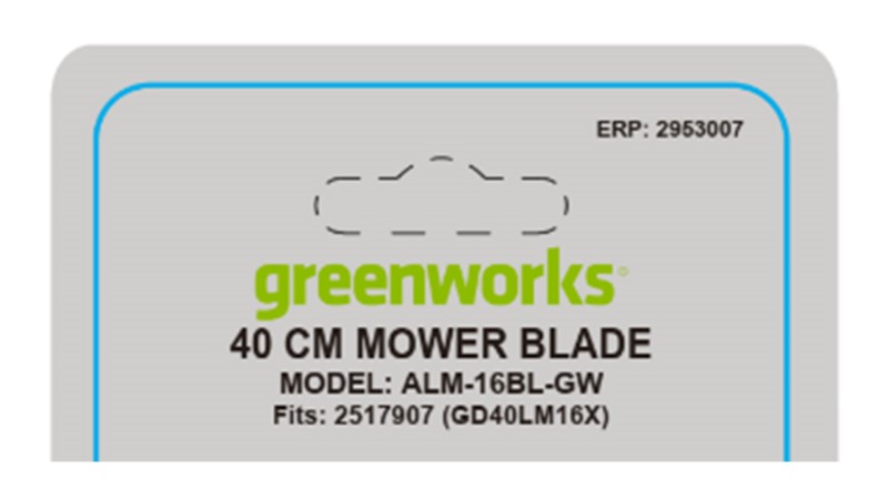  Нож для газонокосилки Greenworks, 40V, 41 см (1)