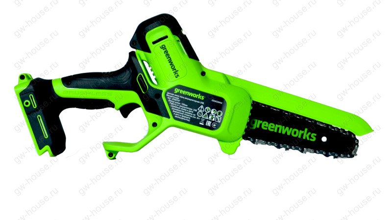 Купить Цепная мини пила аккумуляторная Greenworks GD24CSMNX, 24V, 15см ...