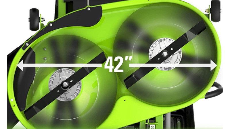  Газонокосилка с сиденьем Greenworks Zero Turn CrossoverT CRZ428 82V (107 см), бесщеточная, аккумуляторная, без АКБ и ЗУ (1)