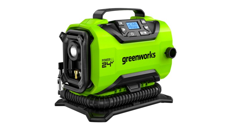  Компрессор автомобильный аккумуляторный Greenworks ACG301, 24V / 12V (от сети автомобиля), без АКБ и ЗУ (0)