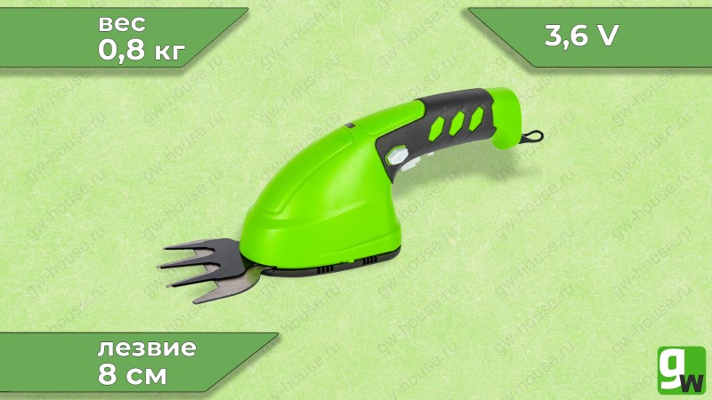  Greenworks G3,6HS, 3,6V аккумуляторные садовые ножницы с встроенным аккумулятором 2 Ah (0)